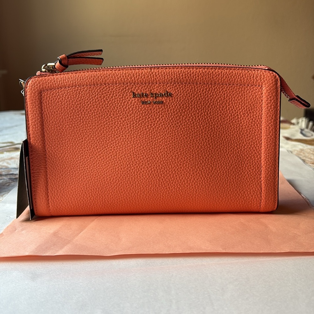 Kate Spade Orange Leather Crossbody Bag